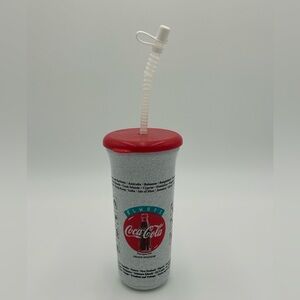 1994 Victoria Common Wealth Games Coca Cola Cup With Straw 8” 32oz VINTAGE Used
